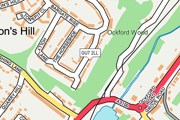 GU7 2LL map - OS OpenMap – Local (Ordnance Survey) GU7 2LL map - OS OpenMap – Local (Ordnance Survey)