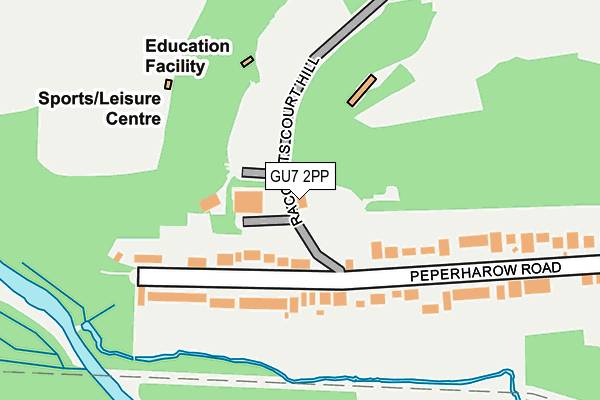 GU7 2PP map - OS OpenMap – Local (Ordnance Survey) GU7 2PP map - OS OpenMap – Local (Ordnance Survey)