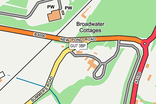GU7 3BP map - OS OpenMap – Local (Ordnance Survey) GU7 3BP map - OS OpenMap – Local (Ordnance Survey)