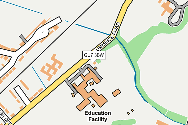 GU7 3BW map - OS OpenMap – Local (Ordnance Survey) GU7 3BW map - OS OpenMap – Local (Ordnance Survey)