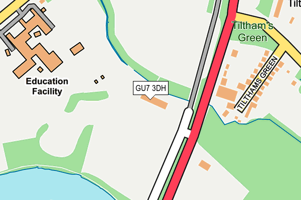 GU7 3DH map - OS OpenMap – Local (Ordnance Survey) GU7 3DH map - OS OpenMap – Local (Ordnance Survey)