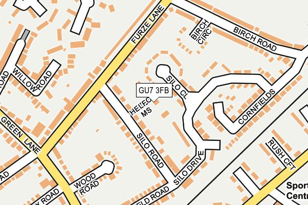 GU7 3FB map - OS OpenMap – Local (Ordnance Survey) GU7 3FB map - OS OpenMap – Local (Ordnance Survey)