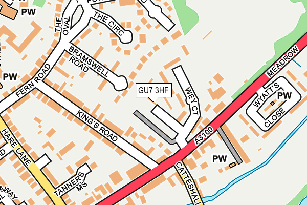 GU7 3HF map - OS OpenMap – Local (Ordnance Survey) GU7 3HF map - OS OpenMap – Local (Ordnance Survey)