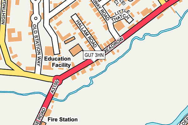 GU7 3HN map - OS OpenMap – Local (Ordnance Survey) GU7 3HN map - OS OpenMap – Local (Ordnance Survey)