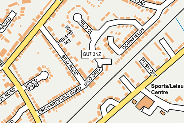 GU7 3NZ map - OS OpenMap – Local (Ordnance Survey) GU7 3NZ map - OS OpenMap – Local (Ordnance Survey)