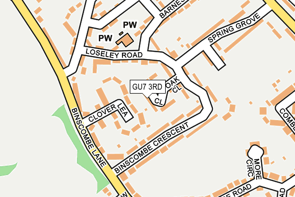 GU7 3RD map - OS OpenMap – Local (Ordnance Survey) GU7 3RD map - OS OpenMap – Local (Ordnance Survey)