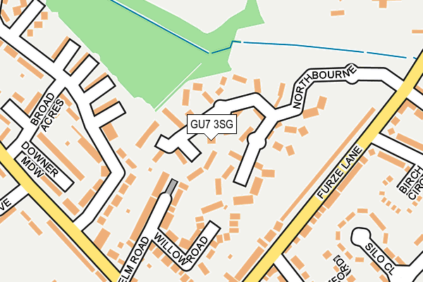 GU7 3SG map - OS OpenMap – Local (Ordnance Survey) GU7 3SG map - OS OpenMap – Local (Ordnance Survey)