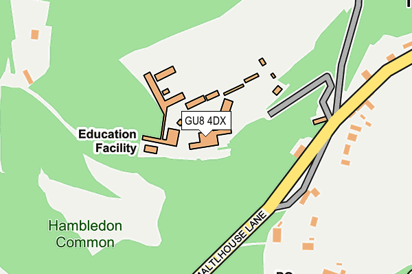 GU8 4DX map - OS OpenMap – Local (Ordnance Survey) GU8 4DX map - OS OpenMap – Local (Ordnance Survey)