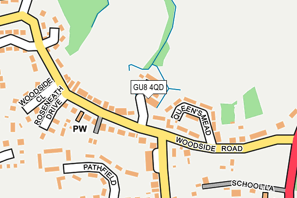 GU8 4QD map - OS OpenMap – Local (Ordnance Survey) GU8 4QD map - OS OpenMap – Local (Ordnance Survey)