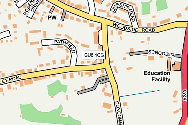 GU8 4QG map - OS OpenMap – Local (Ordnance Survey) GU8 4QG map - OS OpenMap – Local (Ordnance Survey)