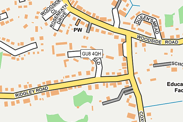 GU8 4QH map - OS OpenMap – Local (Ordnance Survey) GU8 4QH map - OS OpenMap – Local (Ordnance Survey)
