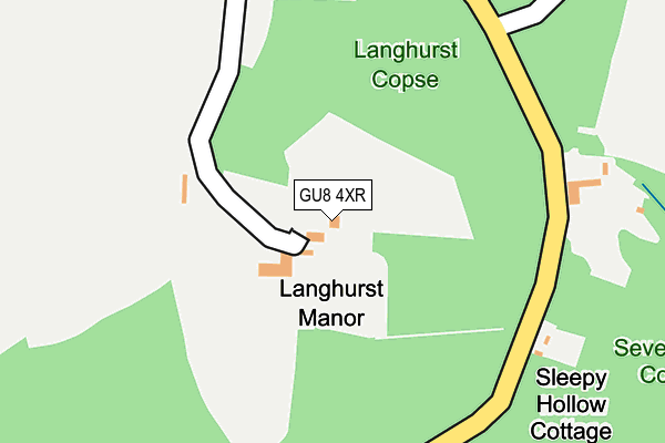 GU8 4XR map - OS OpenMap – Local (Ordnance Survey) GU8 4XR map - OS OpenMap – Local (Ordnance Survey)