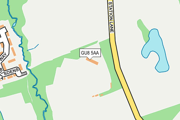 GU8 5AA map - OS OpenMap – Local (Ordnance Survey) GU8 5AA map - OS OpenMap – Local (Ordnance Survey)