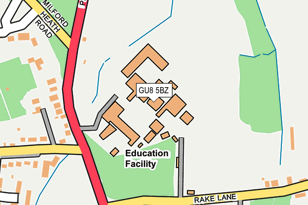 GU8 5BZ map - OS OpenMap – Local (Ordnance Survey) GU8 5BZ map - OS OpenMap – Local (Ordnance Survey)