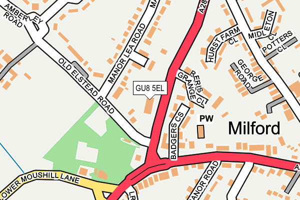 GU8 5EL map - OS OpenMap – Local (Ordnance Survey) GU8 5EL map - OS OpenMap – Local (Ordnance Survey)