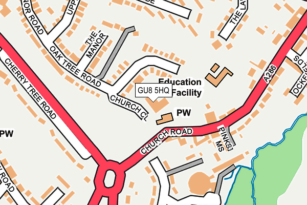 GU8 5HQ map - OS OpenMap – Local (Ordnance Survey) GU8 5HQ map - OS OpenMap – Local (Ordnance Survey)