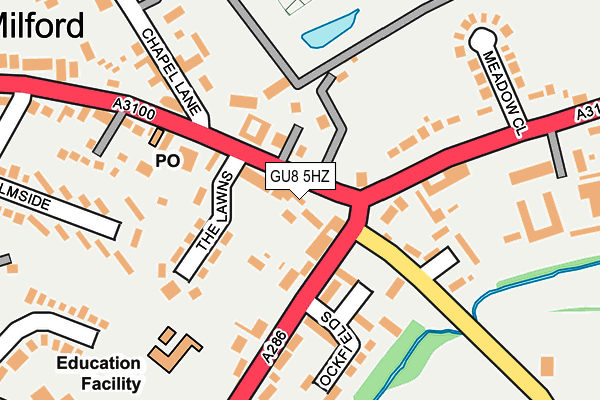 GU8 5HZ map - OS OpenMap – Local (Ordnance Survey) GU8 5HZ map - OS OpenMap – Local (Ordnance Survey)