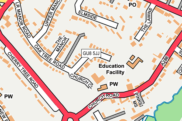 GU8 5JJ map - OS OpenMap – Local (Ordnance Survey) GU8 5JJ map - OS OpenMap – Local (Ordnance Survey)