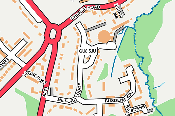 GU8 5JU map - OS OpenMap – Local (Ordnance Survey) GU8 5JU map - OS OpenMap – Local (Ordnance Survey)