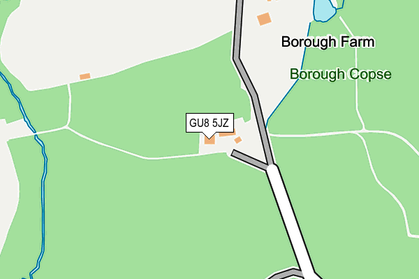 GU8 5JZ map - OS OpenMap – Local (Ordnance Survey) GU8 5JZ map - OS OpenMap – Local (Ordnance Survey)