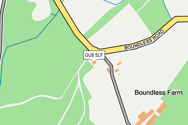 GU8 5LF map - OS OpenMap – Local (Ordnance Survey) GU8 5LF map - OS OpenMap – Local (Ordnance Survey)