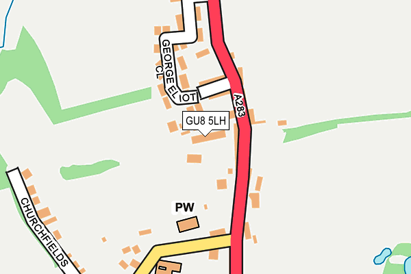 GU8 5LH map - OS OpenMap – Local (Ordnance Survey) GU8 5LH map - OS OpenMap – Local (Ordnance Survey)