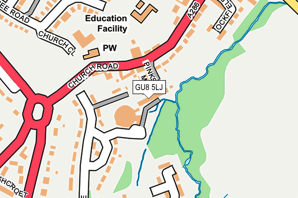 GU8 5LJ map - OS OpenMap – Local (Ordnance Survey) GU8 5LJ map - OS OpenMap – Local (Ordnance Survey)