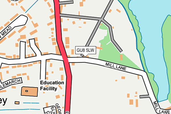 GU8 5LW map - OS OpenMap – Local (Ordnance Survey) GU8 5LW map - OS OpenMap – Local (Ordnance Survey)