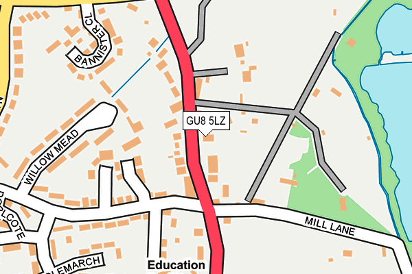 GU8 5LZ map - OS OpenMap – Local (Ordnance Survey) GU8 5LZ map - OS OpenMap – Local (Ordnance Survey)