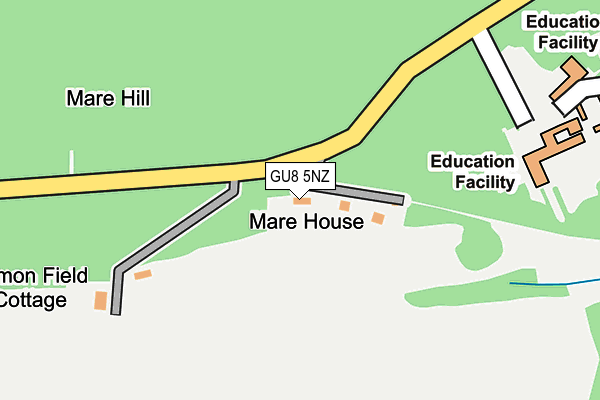 GU8 5NZ map - OS OpenMap – Local (Ordnance Survey) GU8 5NZ map - OS OpenMap – Local (Ordnance Survey)