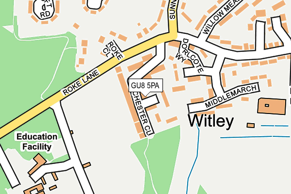 GU8 5PA map - OS OpenMap – Local (Ordnance Survey) GU8 5PA map - OS OpenMap – Local (Ordnance Survey)