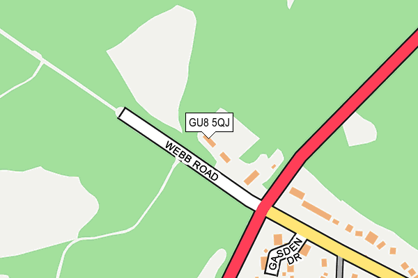 GU8 5QJ map - OS OpenMap – Local (Ordnance Survey) GU8 5QJ map - OS OpenMap – Local (Ordnance Survey)