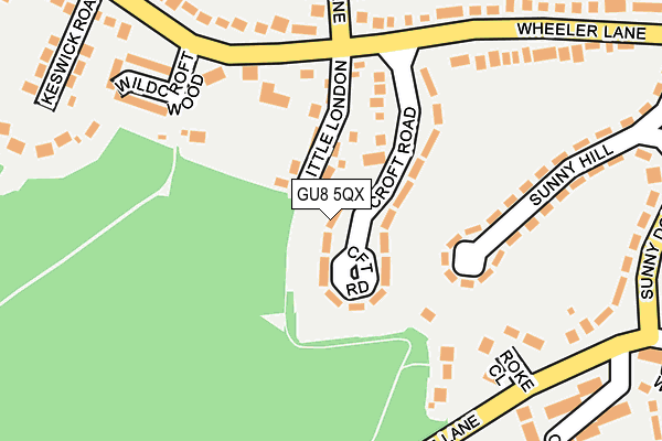 GU8 5QX map - OS OpenMap – Local (Ordnance Survey) GU8 5QX map - OS OpenMap – Local (Ordnance Survey)