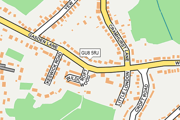 GU8 5RJ map - OS OpenMap – Local (Ordnance Survey) GU8 5RJ map - OS OpenMap – Local (Ordnance Survey)
