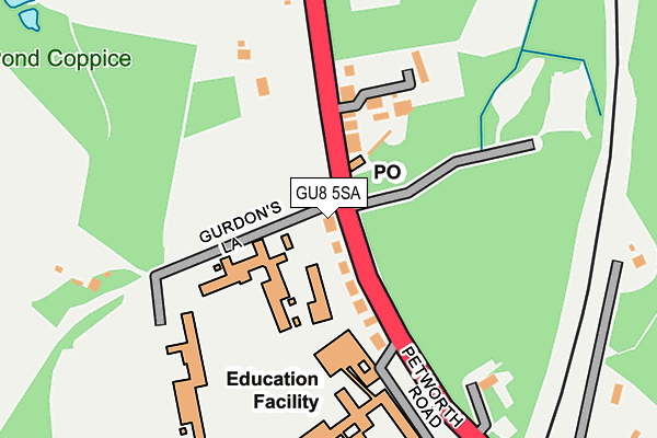 GU8 5SA map - OS OpenMap – Local (Ordnance Survey) GU8 5SA map - OS OpenMap – Local (Ordnance Survey)