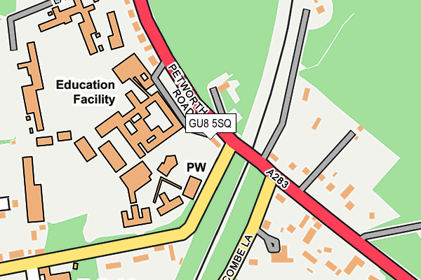 GU8 5SQ map - OS OpenMap – Local (Ordnance Survey) GU8 5SQ map - OS OpenMap – Local (Ordnance Survey)
