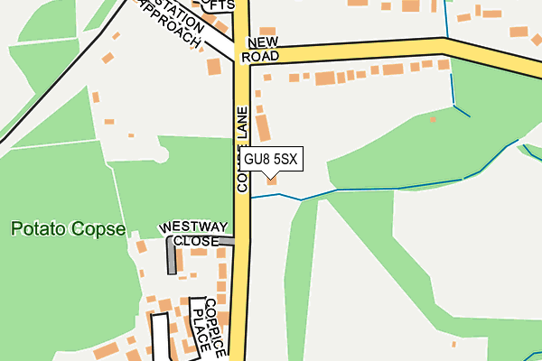 GU8 5SX map - OS OpenMap – Local (Ordnance Survey) GU8 5SX map - OS OpenMap – Local (Ordnance Survey)