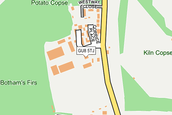 GU8 5TJ map - OS OpenMap – Local (Ordnance Survey) GU8 5TJ map - OS OpenMap – Local (Ordnance Survey)