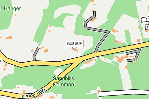 GU8 5UF map - OS OpenMap – Local (Ordnance Survey) GU8 5UF map - OS OpenMap – Local (Ordnance Survey)