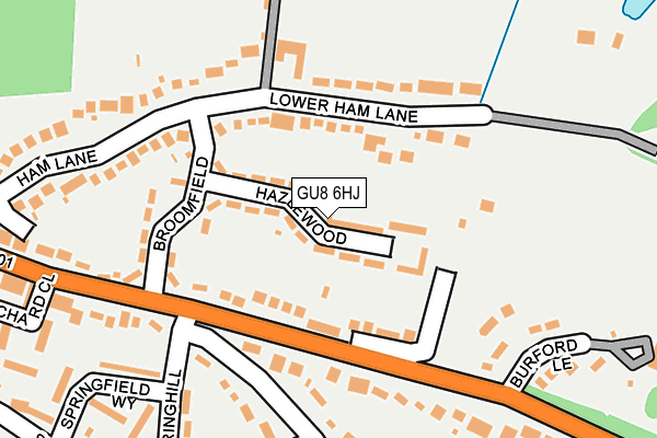GU8 6HJ map - OS OpenMap – Local (Ordnance Survey) GU8 6HJ map - OS OpenMap – Local (Ordnance Survey)
