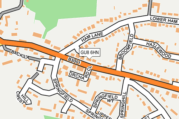 GU8 6HN map - OS OpenMap – Local (Ordnance Survey) GU8 6HN map - OS OpenMap – Local (Ordnance Survey)