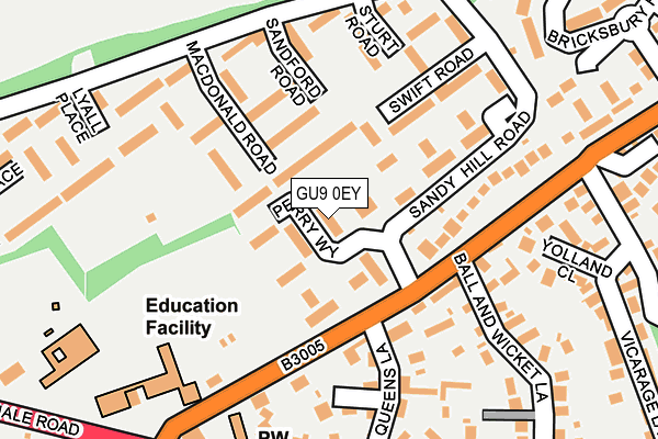 GU9 0EY map - OS OpenMap – Local (Ordnance Survey) GU9 0EY map - OS OpenMap – Local (Ordnance Survey)