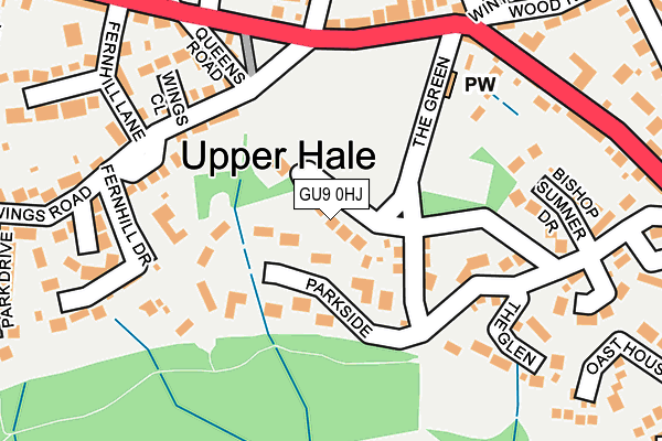 GU9 0HJ map - OS OpenMap – Local (Ordnance Survey) GU9 0HJ map - OS OpenMap – Local (Ordnance Survey)