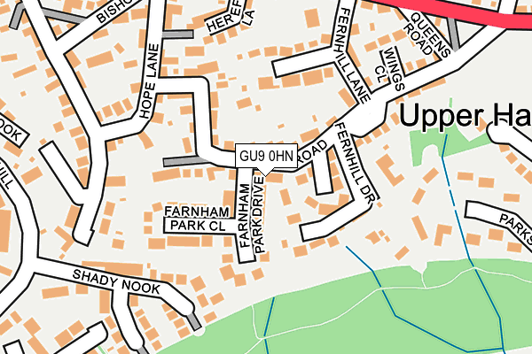 GU9 0HN map - OS OpenMap – Local (Ordnance Survey) GU9 0HN map - OS OpenMap – Local (Ordnance Survey)