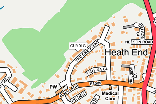 GU9 0LG map - OS OpenMap – Local (Ordnance Survey) GU9 0LG map - OS OpenMap – Local (Ordnance Survey)