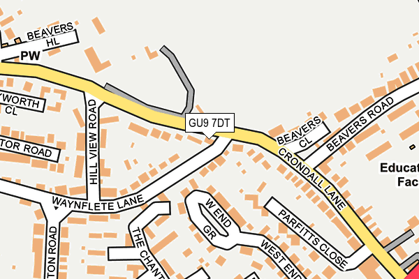 GU9 7DT map - OS OpenMap – Local (Ordnance Survey) GU9 7DT map - OS OpenMap – Local (Ordnance Survey)
