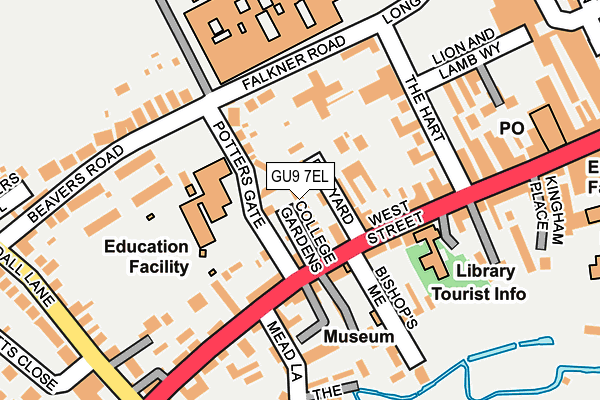 GU9 7EL map - OS OpenMap – Local (Ordnance Survey) GU9 7EL map - OS OpenMap – Local (Ordnance Survey)