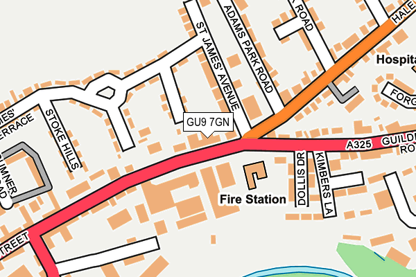 GU9 7GN map - OS OpenMap – Local (Ordnance Survey) GU9 7GN map - OS OpenMap – Local (Ordnance Survey)