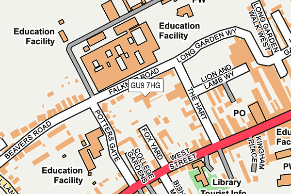 GU9 7HG map - OS OpenMap – Local (Ordnance Survey) GU9 7HG map - OS OpenMap – Local (Ordnance Survey)