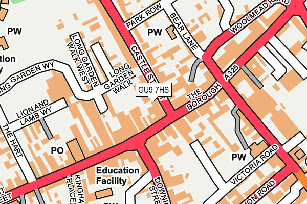 GU9 7HS map - OS OpenMap – Local (Ordnance Survey) GU9 7HS map - OS OpenMap – Local (Ordnance Survey)